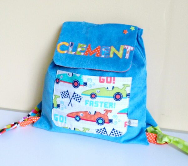 Sac à dos enfant personnalisé, sac à dos bébé personnalisable, sac maternelle brodé prénom Clément