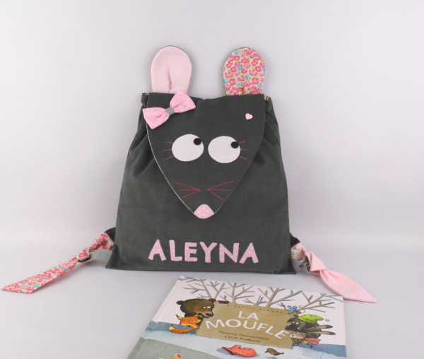 Sac à dos fille maternelle personnalisable Aleyna