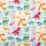 Tissu motifs dinosaures