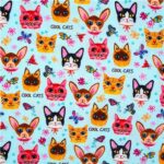 Tissu motifs chats